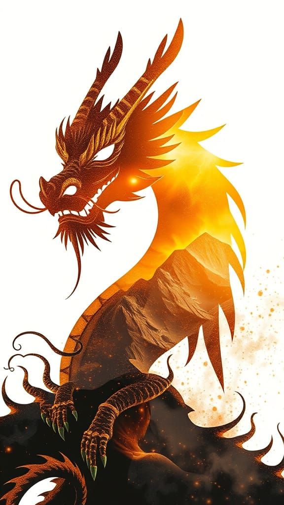 Golden dragon dreams of home