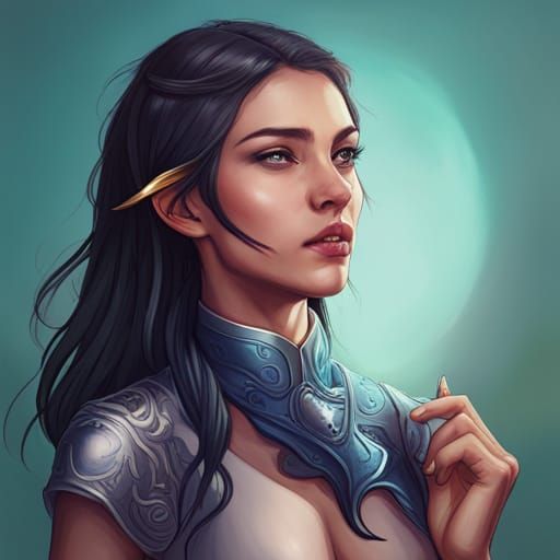 Dragon Rider Portrait in Detailed Digital Art Style