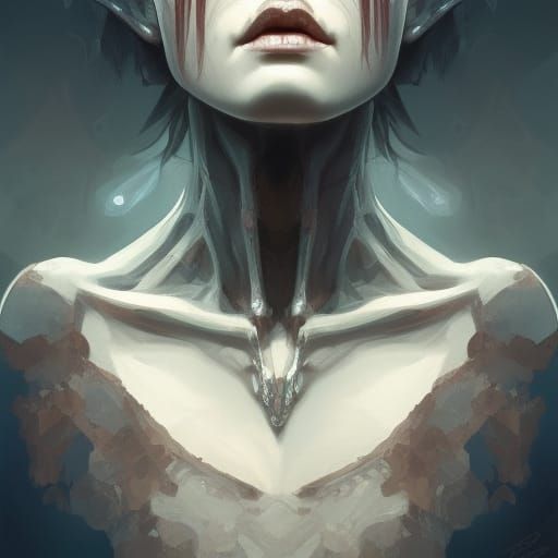 Detailed Skeleton Girl Portrait in Unreal Engine 5