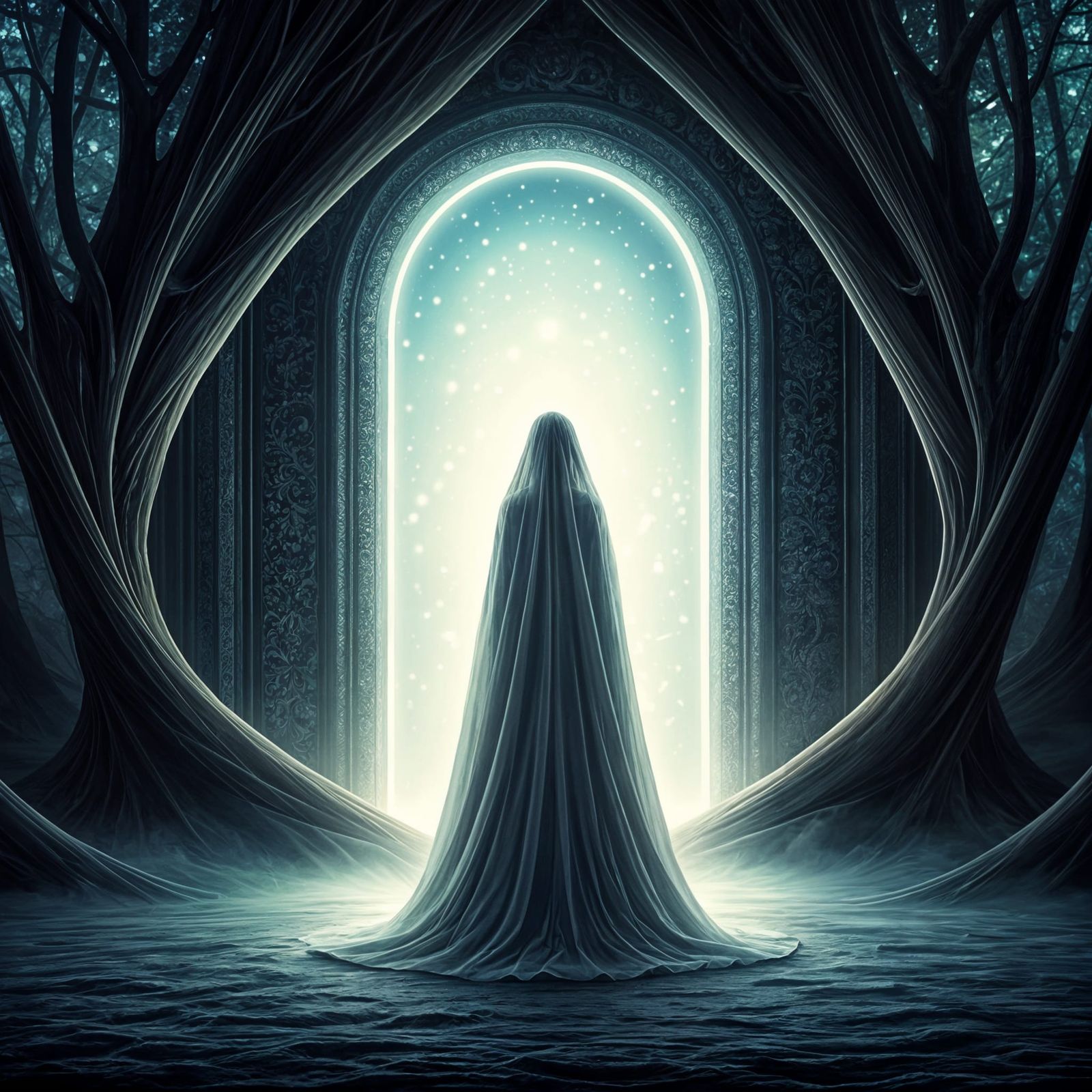 Abstract Veil Between Worlds Art