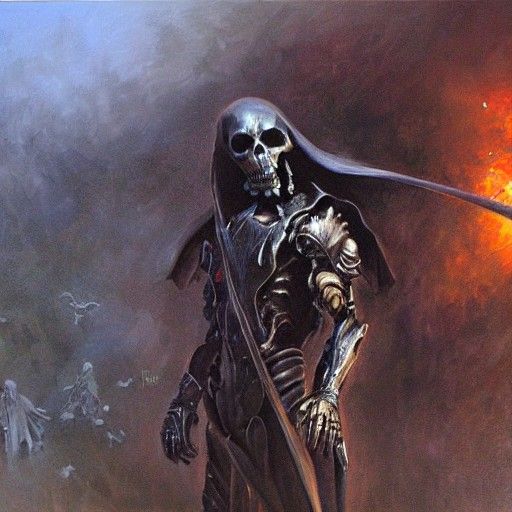 Grim Reaper as Oil Painting by Gurney