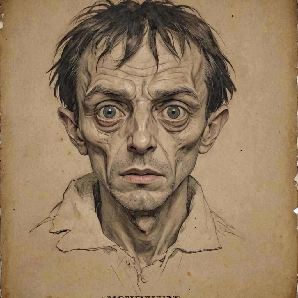 Alien Vampire Wanted Poster in Renaissance Style