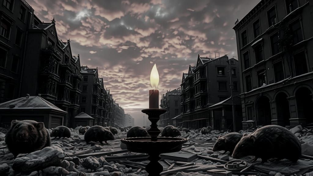 Post-Apocalyptic Urban Wasteland in Haunting Digital Art