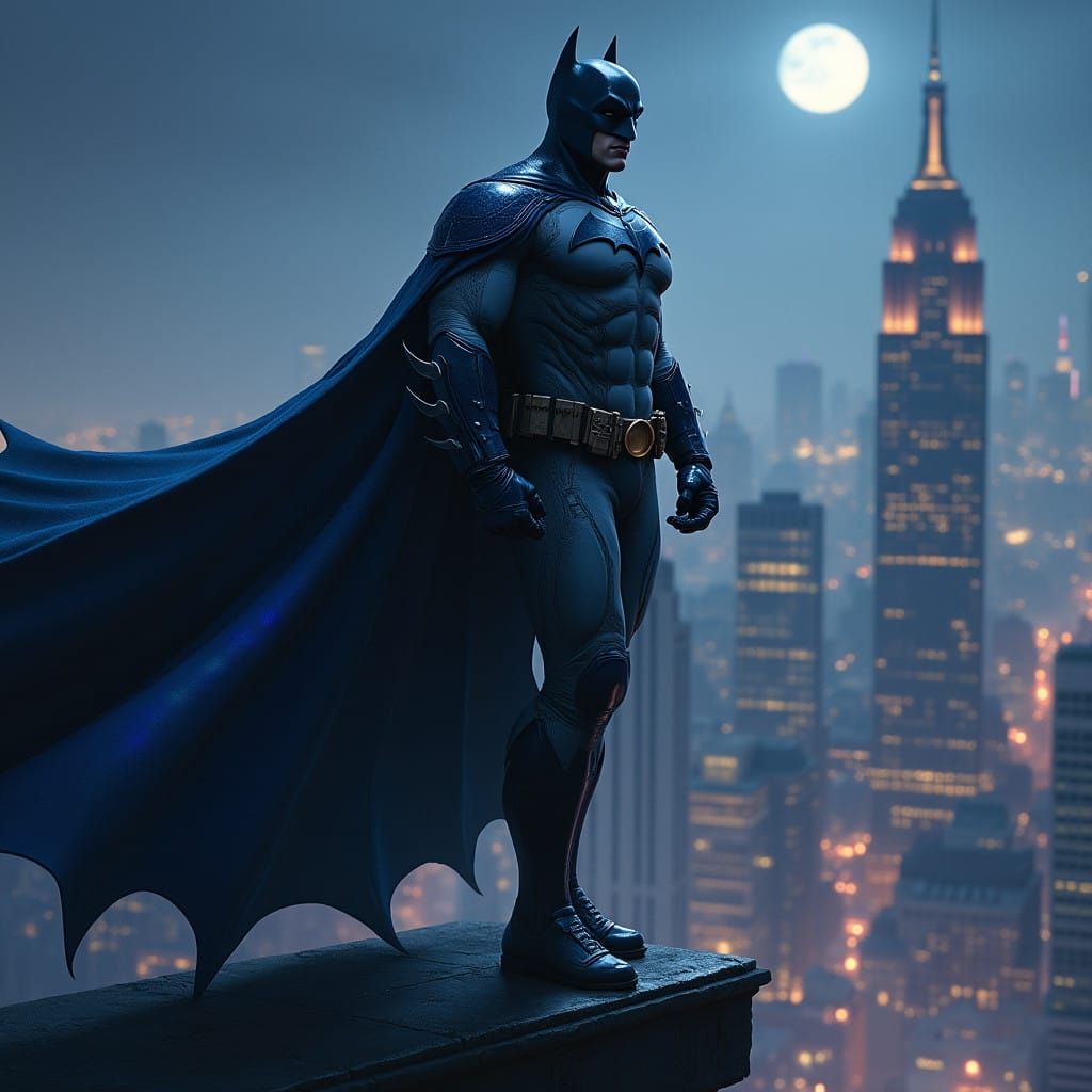 Majestic Batman in Shimmering Spider Silk Cape