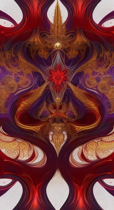 4k res symmetrical fractal random art effect and still motio...