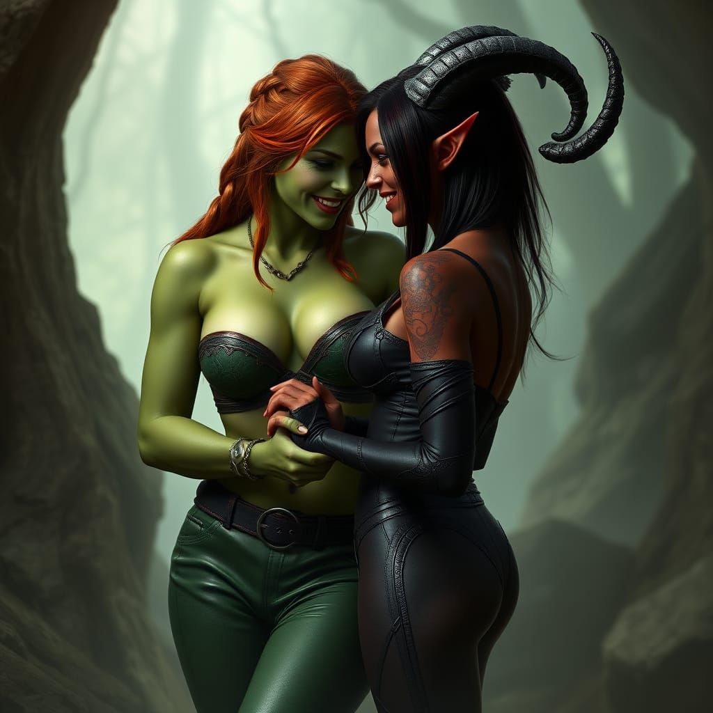 Fantasy Lovers in Enchanted Forest