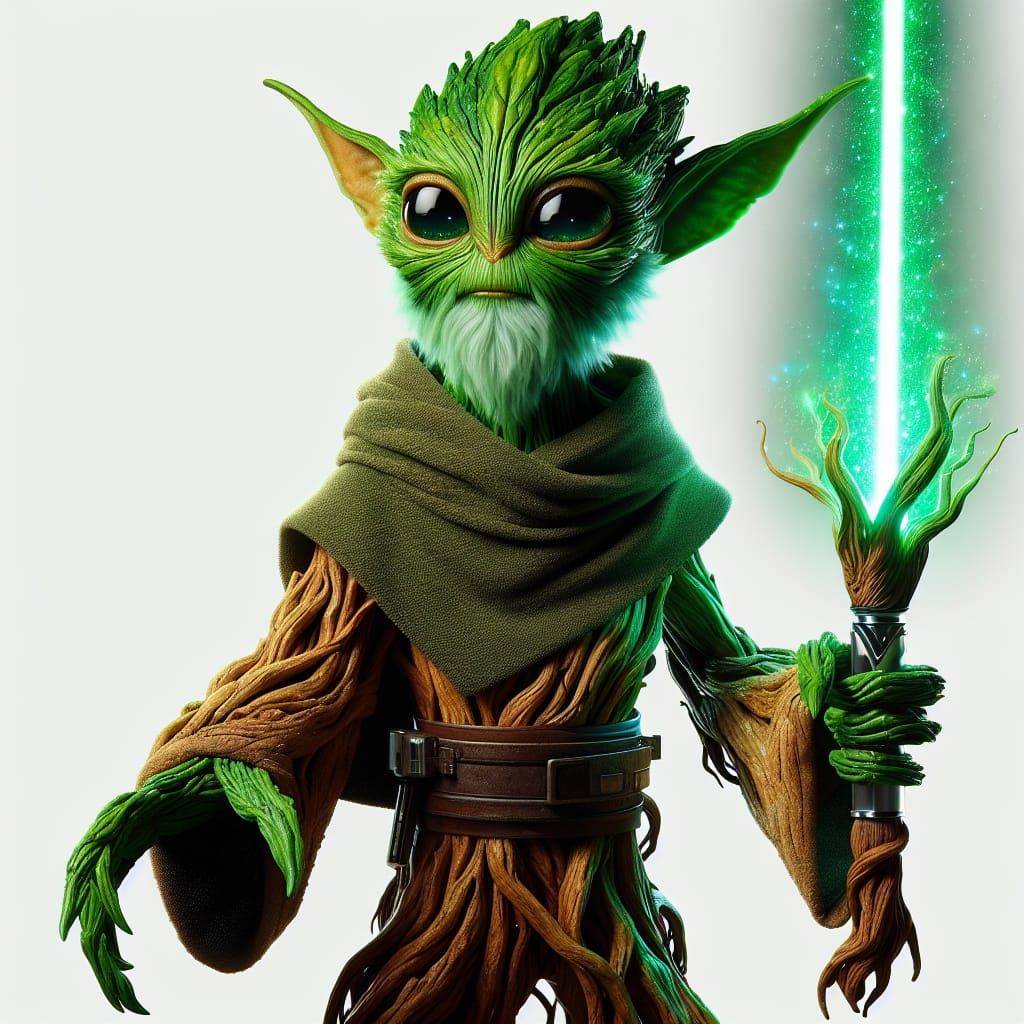 Green Guardian Wields Energy Sword