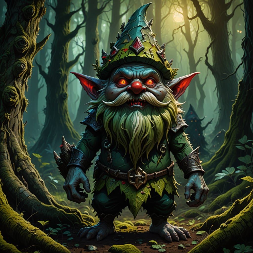 Monster Gnome Character Portrait in Oil Painting
