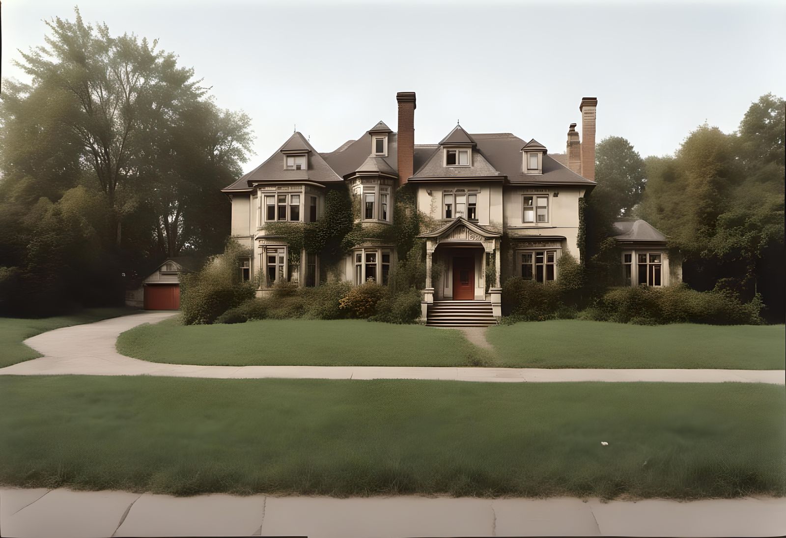 Art Deco Mansion with Antique Map Elements