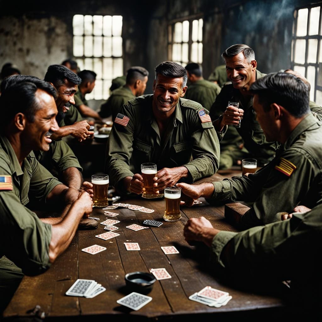 American Soldiers Relaxing in Vietnam, Realism