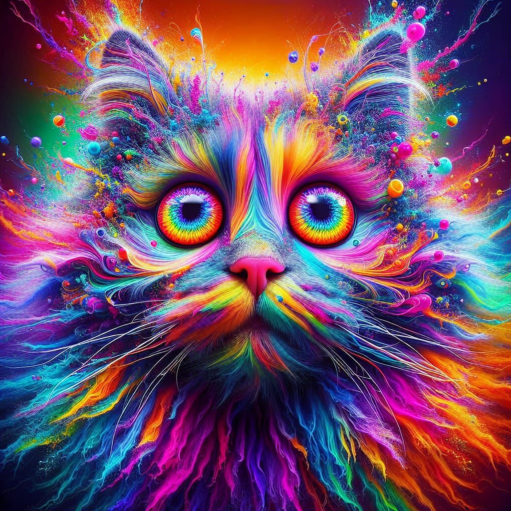 A "SPACED OUT" CAT