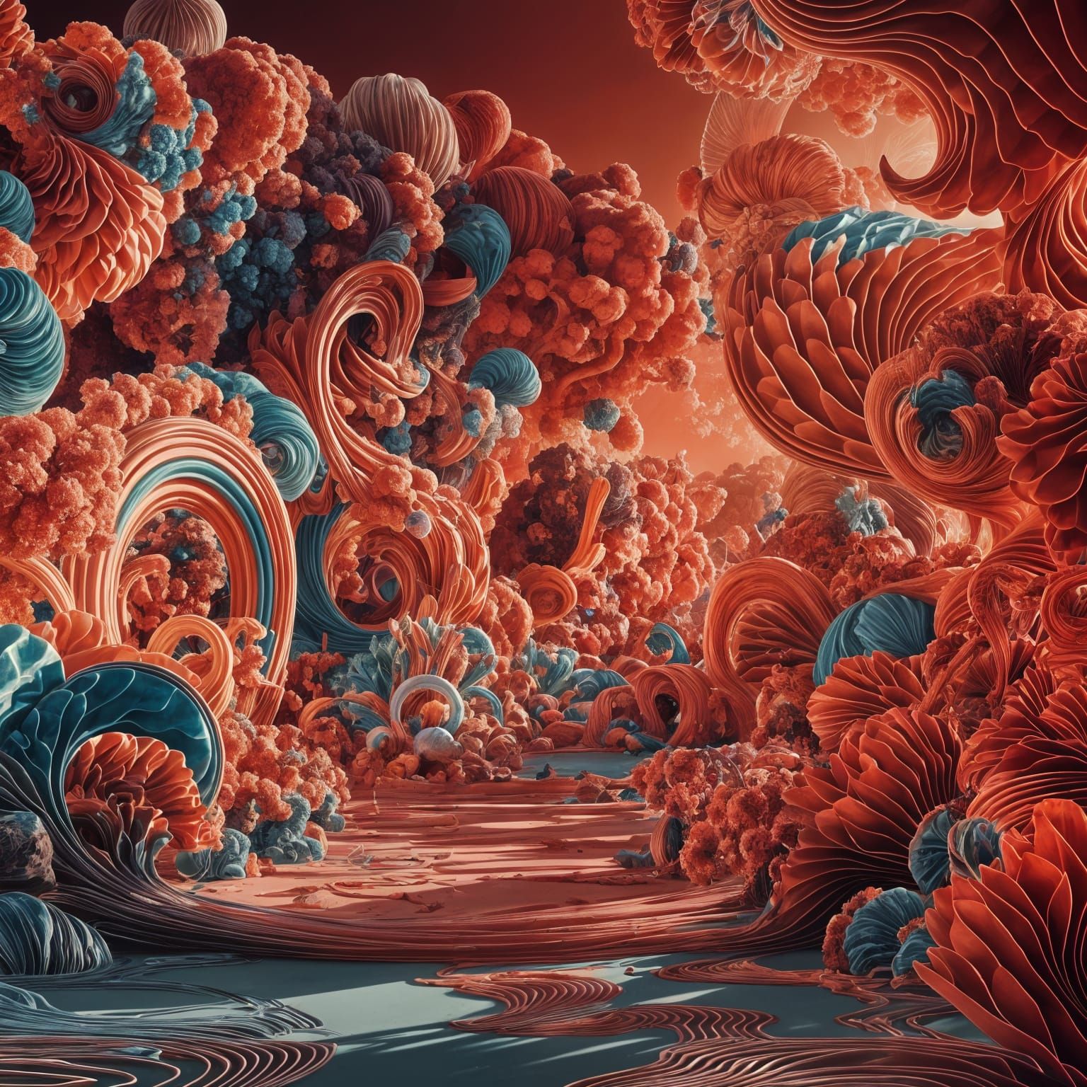 Fantasy Landscape in Vibrant, Intricate Detail