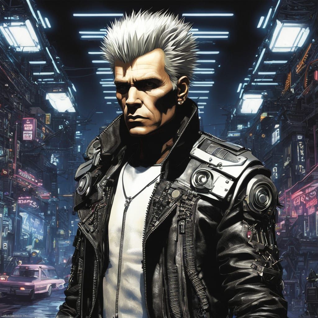 Neon Dystopian Idol: A Futuristic Reimagining