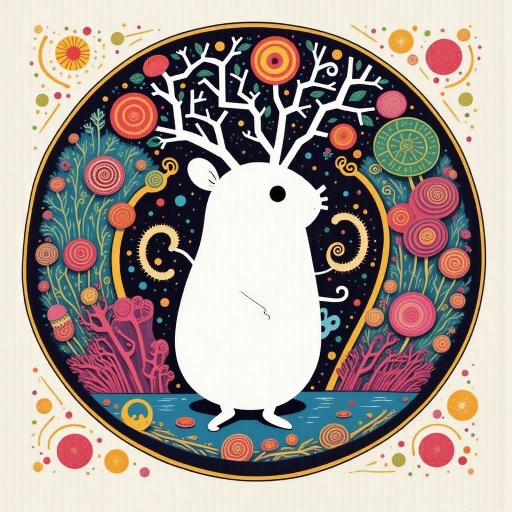 Cosmic Pop Art with Vibrant Colors