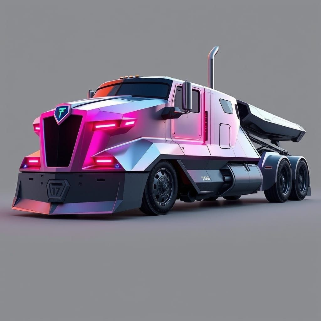 Sleek Cyberpunk Fusion Vehicle with Futuristic Design Elemen...