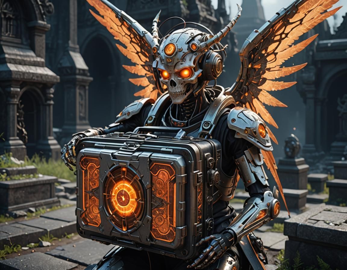 Mythical Space Creatures, Infernal Nymph, The Graveyard, Cinematic, Hyper Realism, High Detail, Octane Rendering, Unreal...