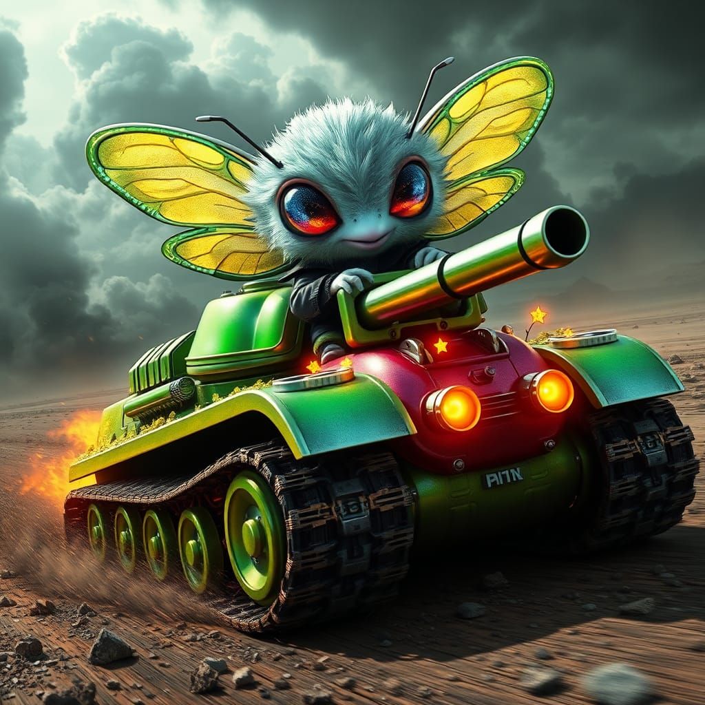 Chibi Butterfly Alien Races Cupcake Tank in Wasteland