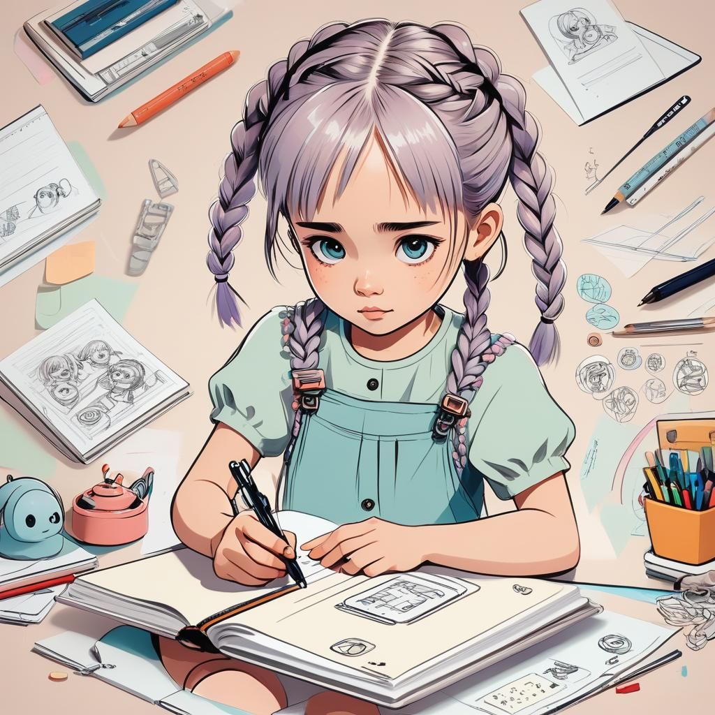 Bright and realistic: "A little girl plays with a toy while ...