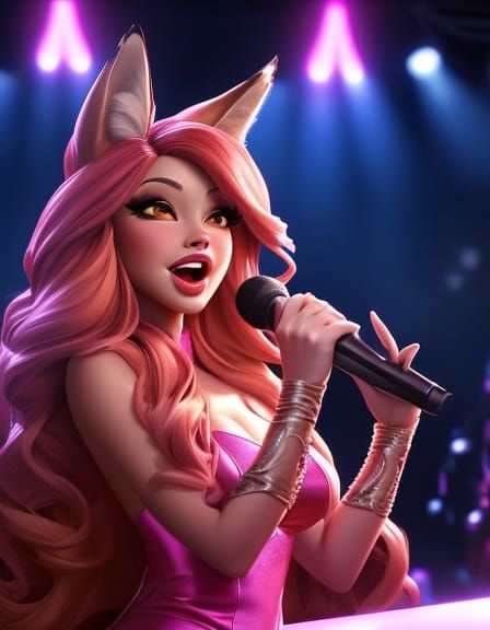 Glamorous Fox Sings in Nightclub