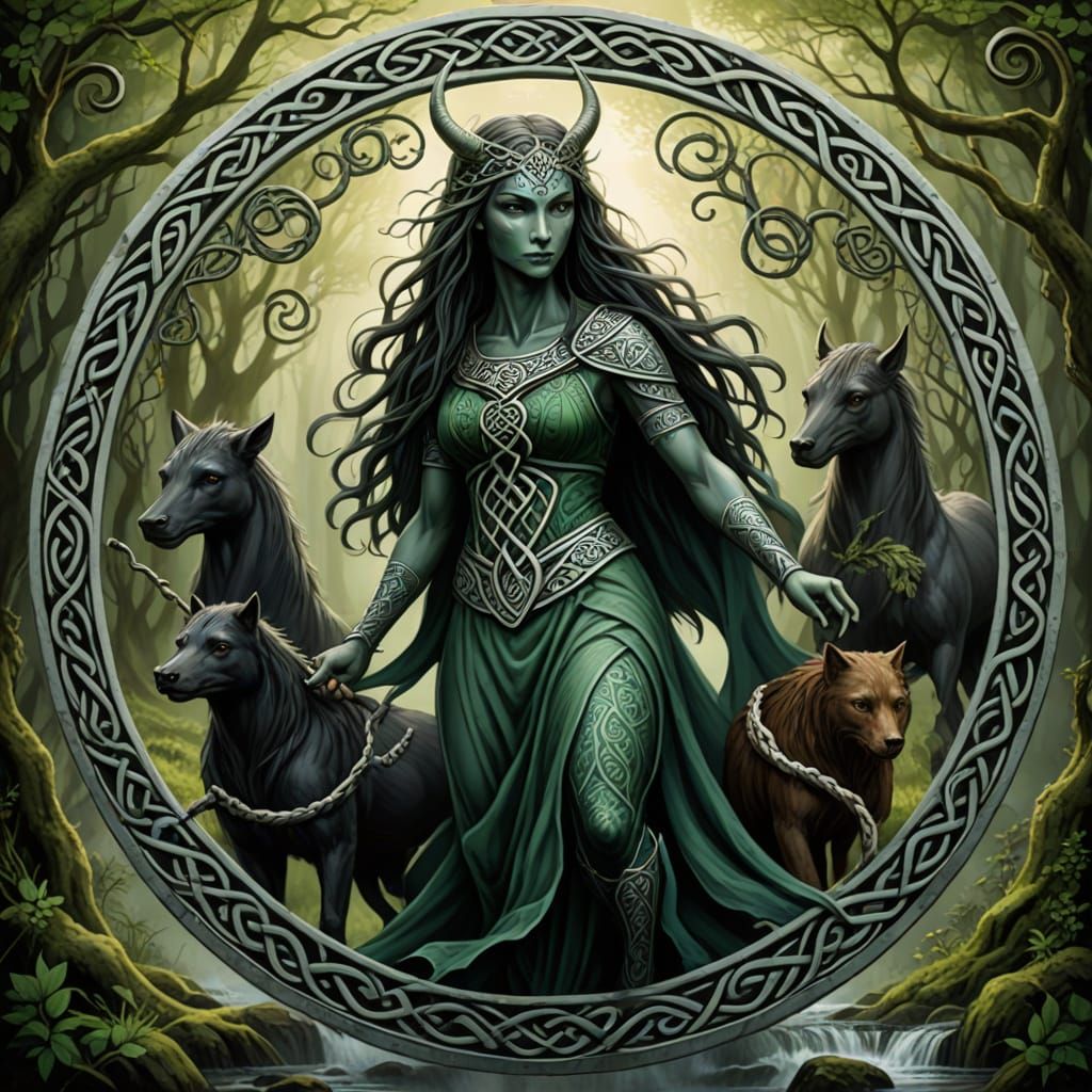 Celtic Mythological Creatures in Whimsical Celtic Art