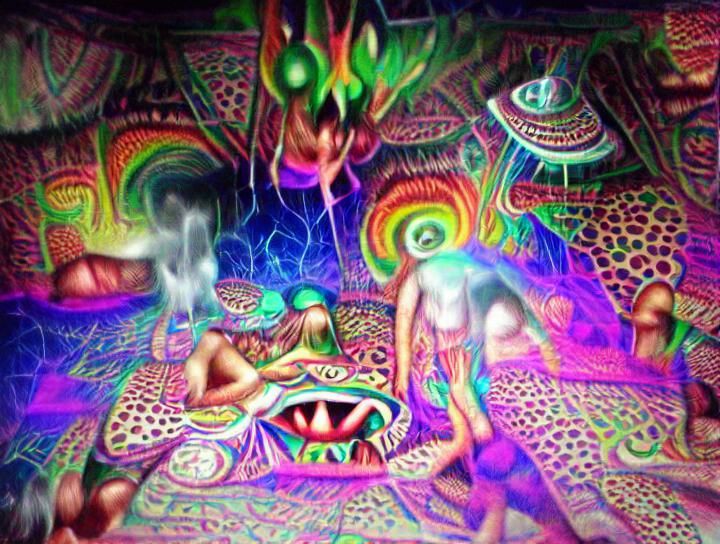 Surreal Psychedelic Dreamscape of Hallucinations