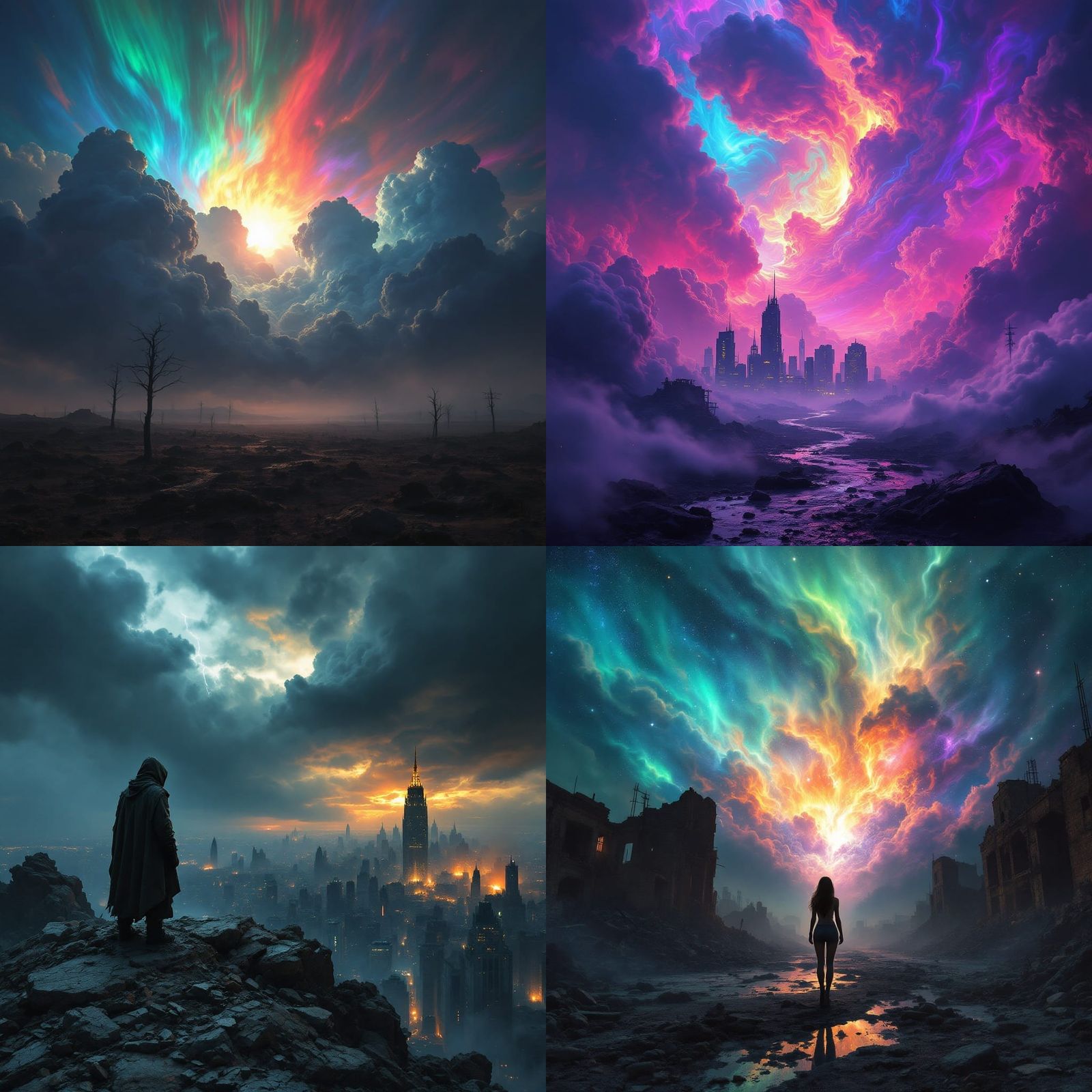 Apocalyptic Noctilucent Landscape in Unreal Engine