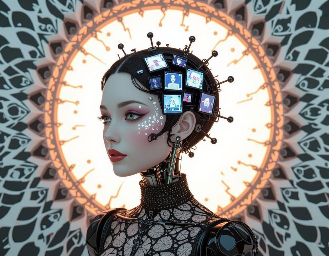 Automatron Audrey's Wirish Whirlington Hair Mirrored in Crazy Lace Agate Whirlingtons & Gray's