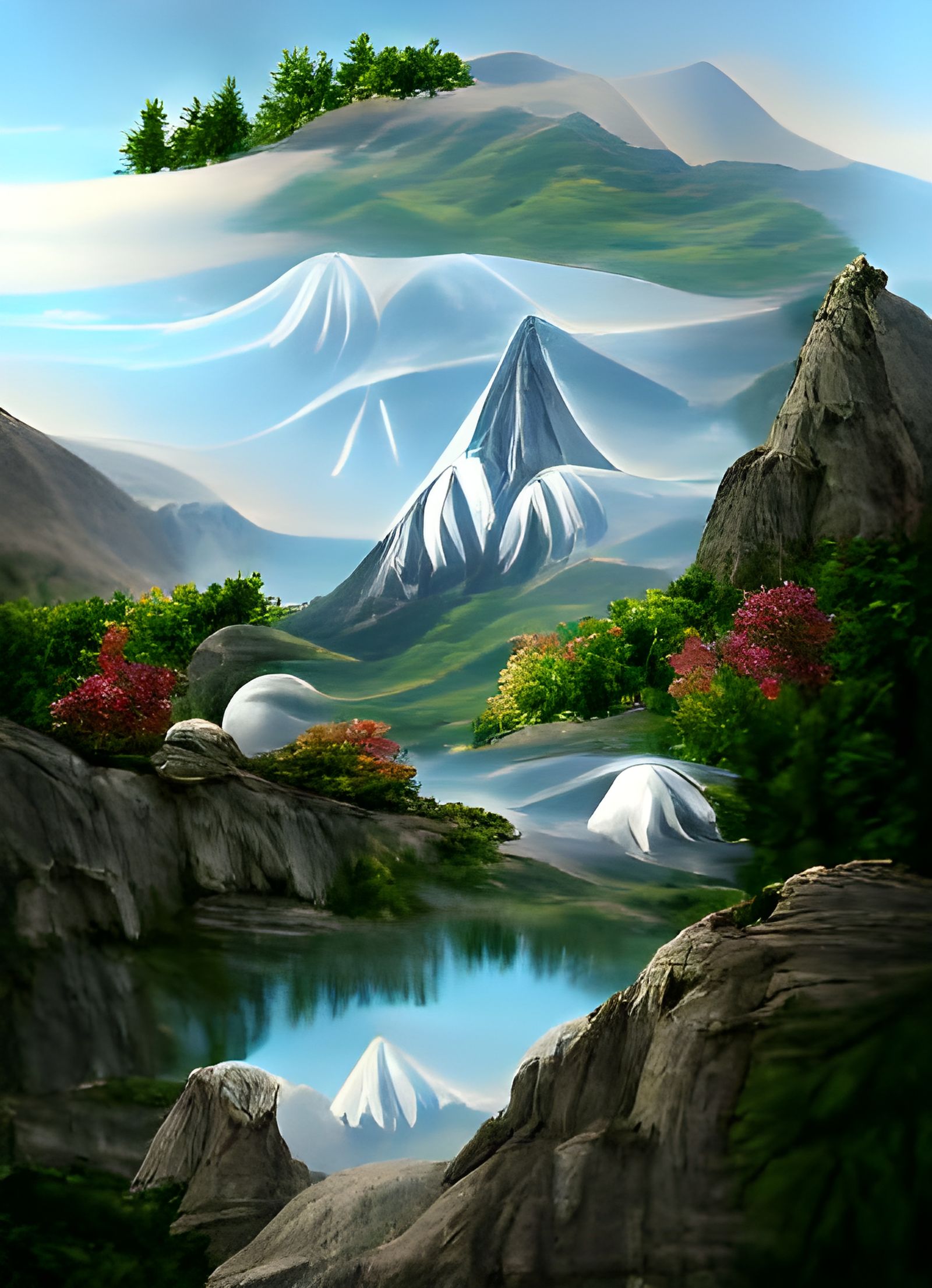 Tranquil Mountainscape Image