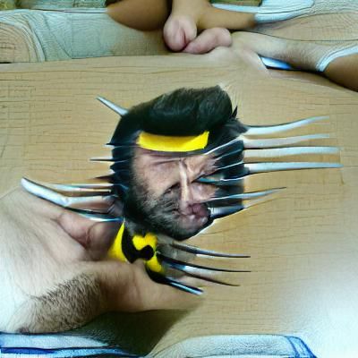 Wolverine Portrait in Comic Book Style