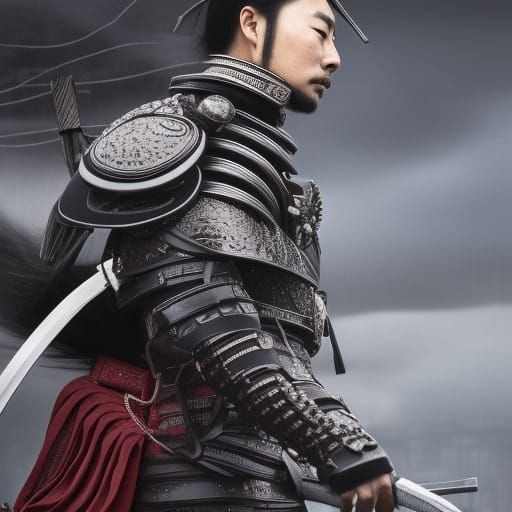 Detailed 4K Portrait of a Japanese Samurai