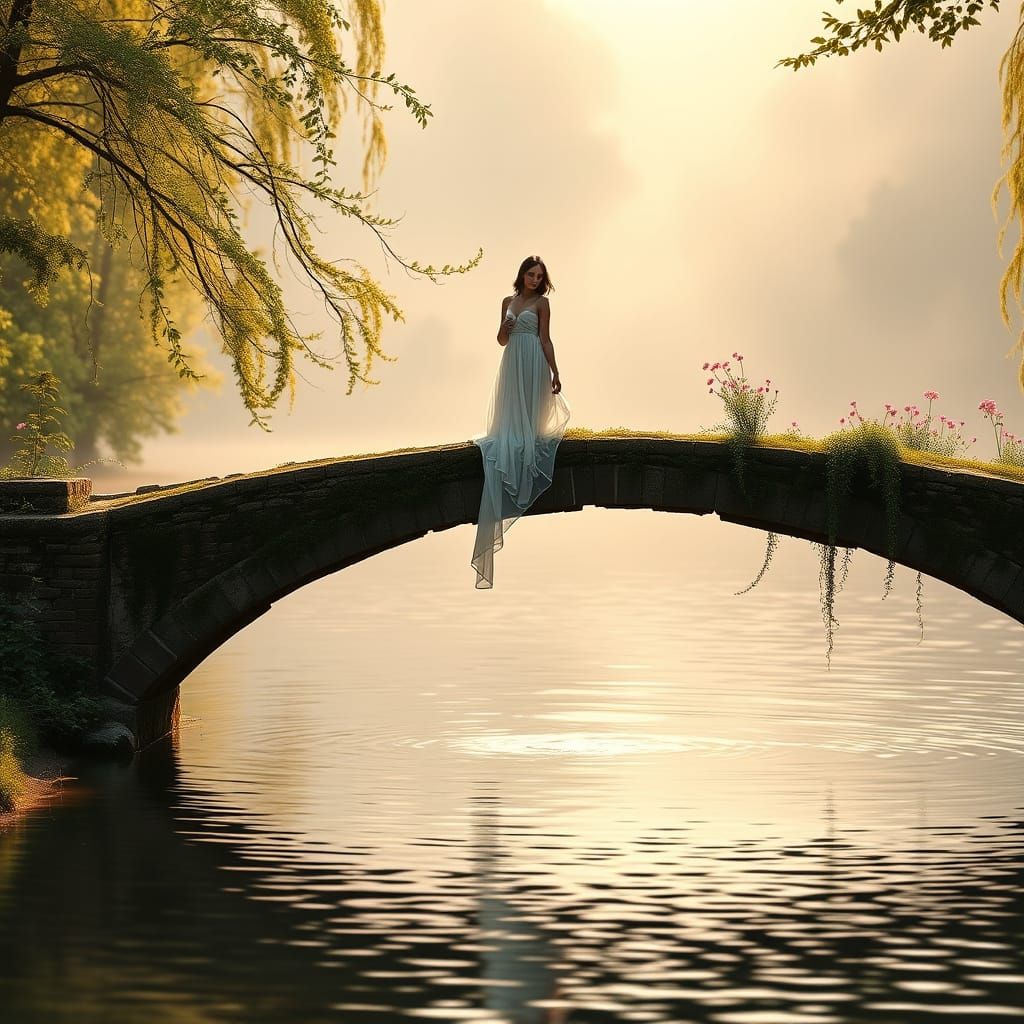 Ethereal Bridge Scene in Soft Focus
