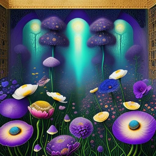 Dragonfly and Floral Rubik's Cube in Ethereal Style