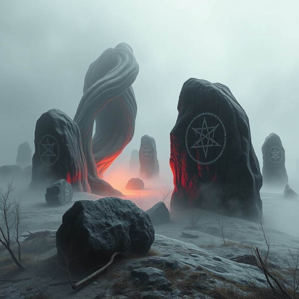 Baltic Mythology Illustrations: Ancient Perkūnas Stones in M...