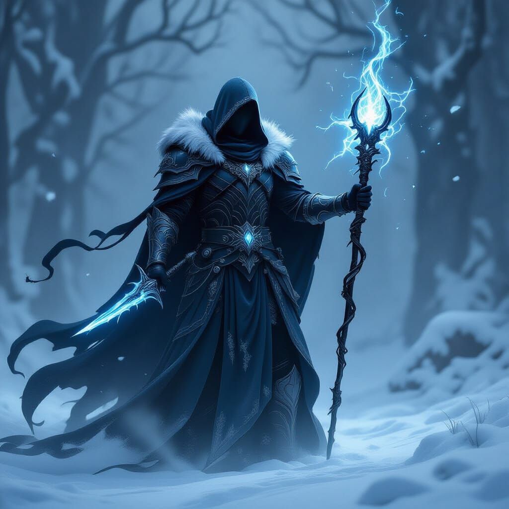 Shadowy Frost Mage Assassin with Void Energy