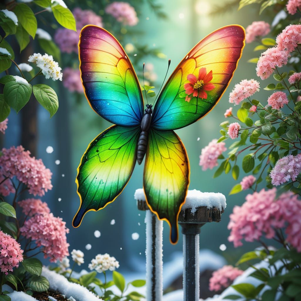 Fantasy Butterfly in Vibrant Colors, Seasons Within