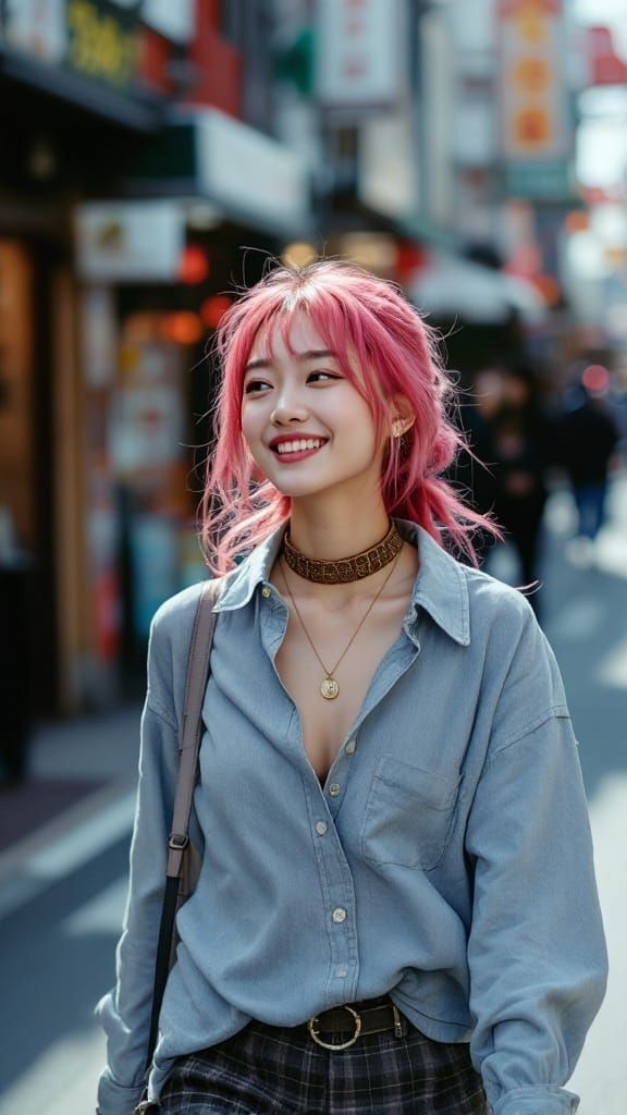 Confident Tokyo Street Scene in Soft Light