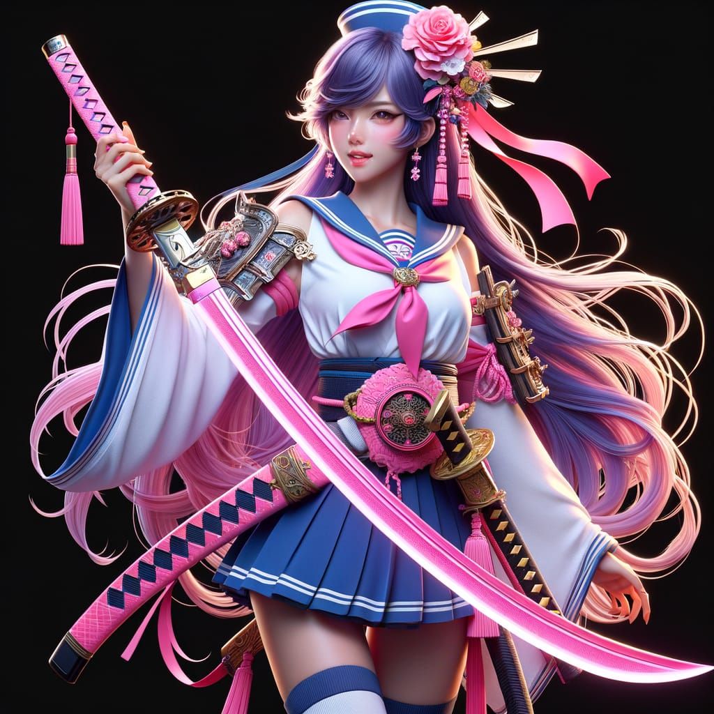 Samurai Sailor Moon, Empowered by Vibrant Pink Honor