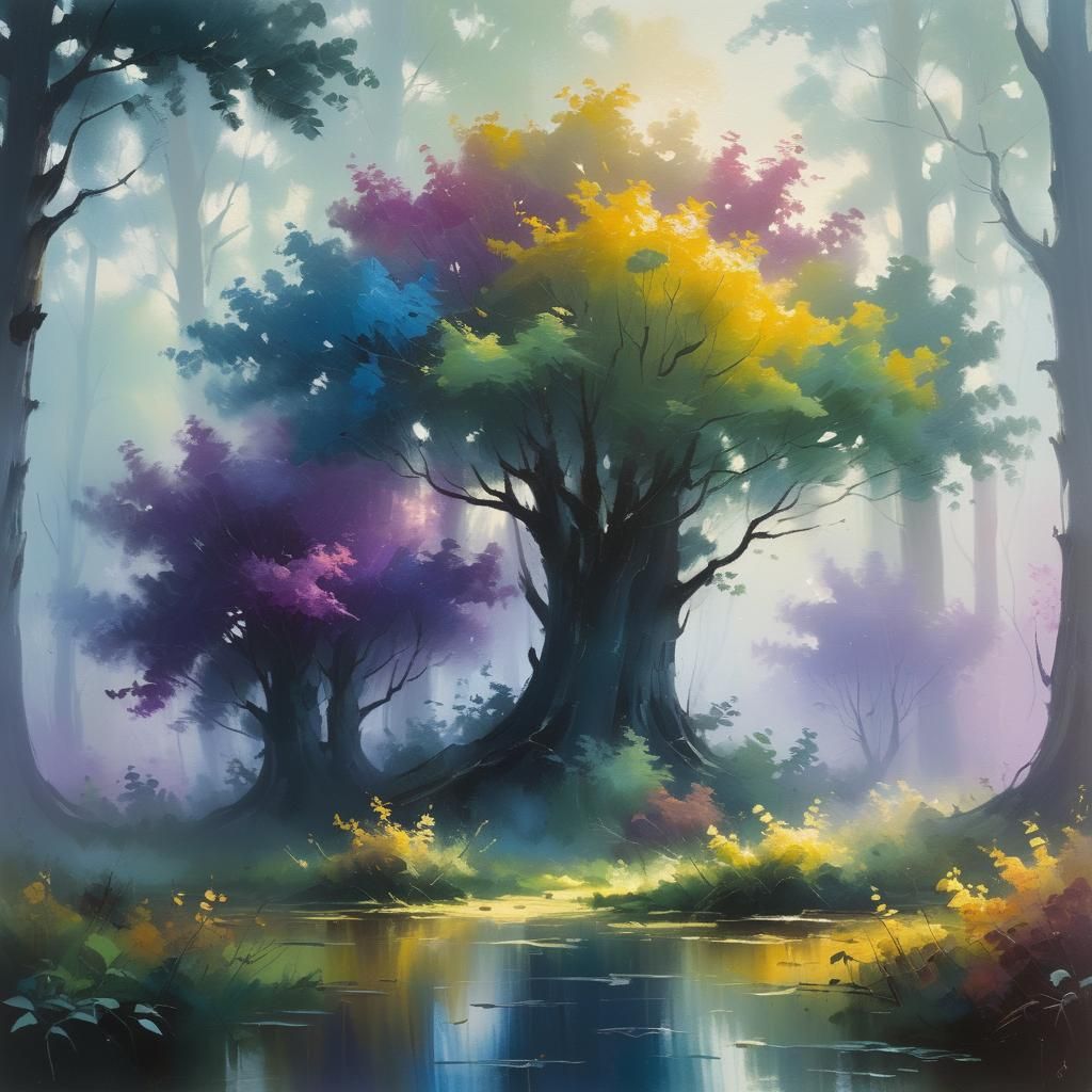 Forest Thicket in Dutch Master Style