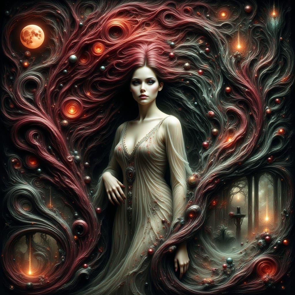 Gothic Parisian Mystery in Crimson Coil