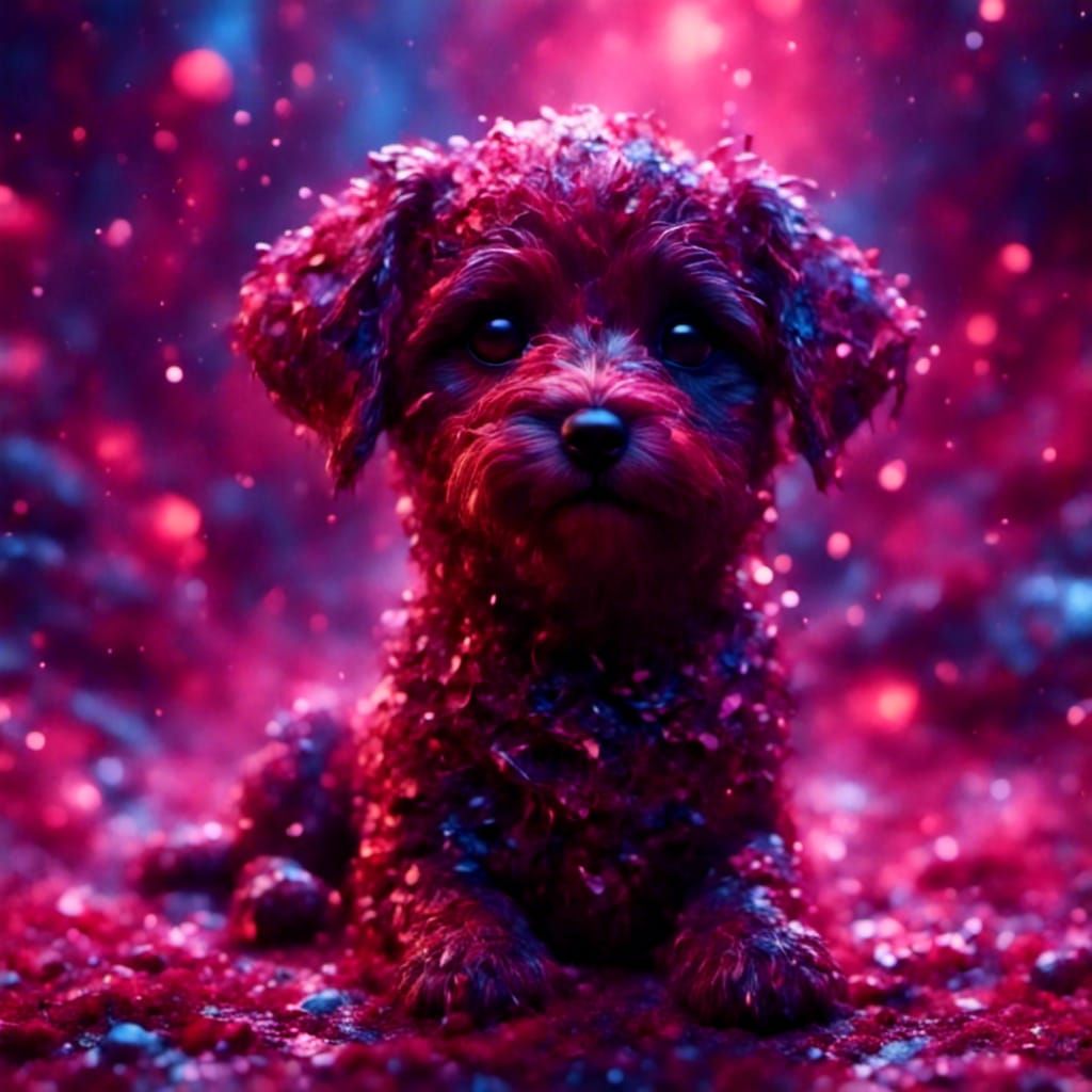 Cute Puppy Human in Detailed Digital Painting