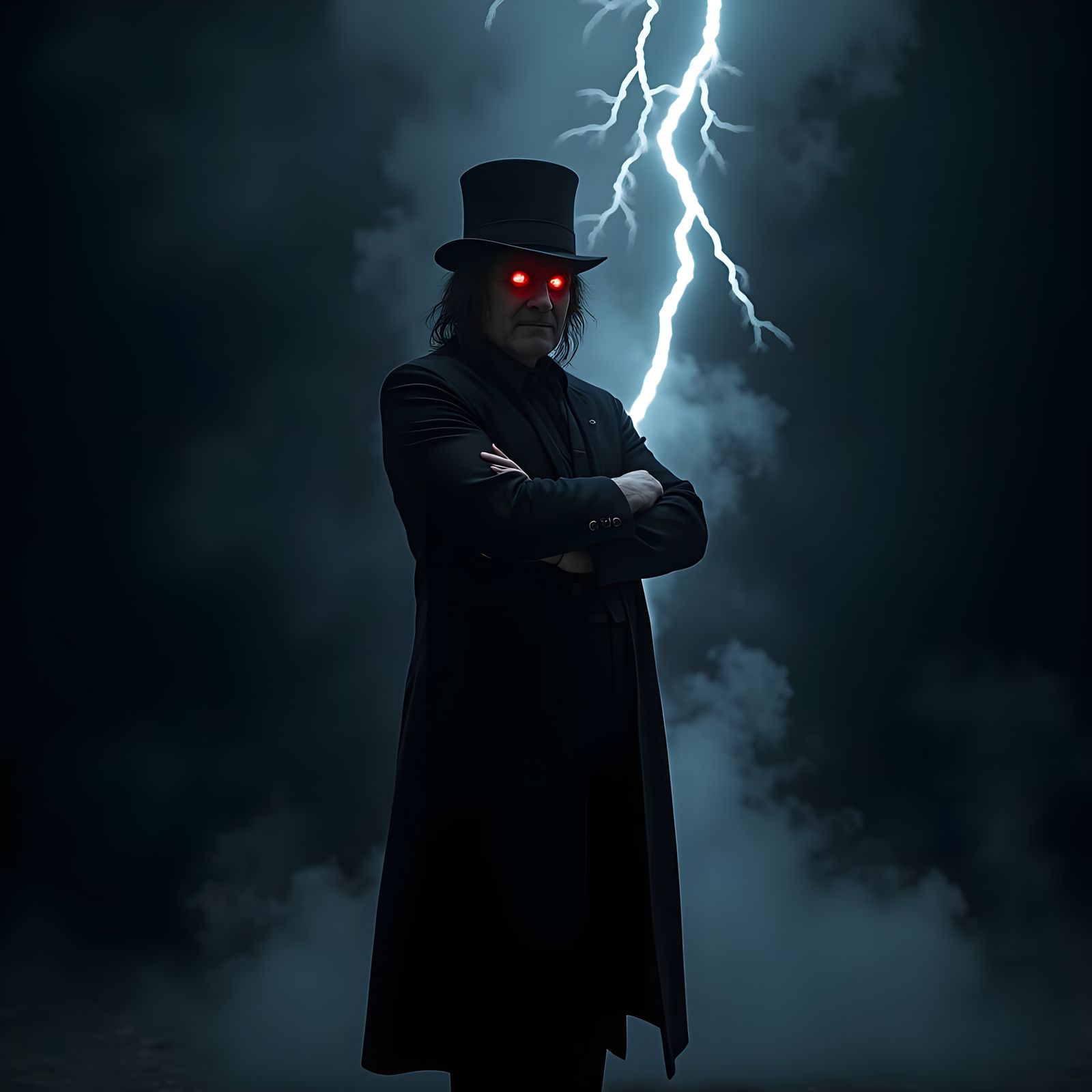 Ethereal John Lennon Professor Stands Tall Amidst Dark Storm