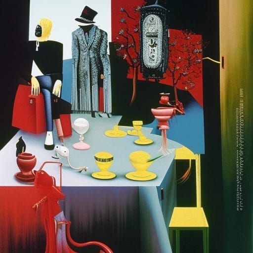 Grotesque Fashion in an Abstract Expressionist Style