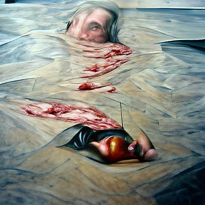 Hyperrealistic Depiction of Death and Suicide