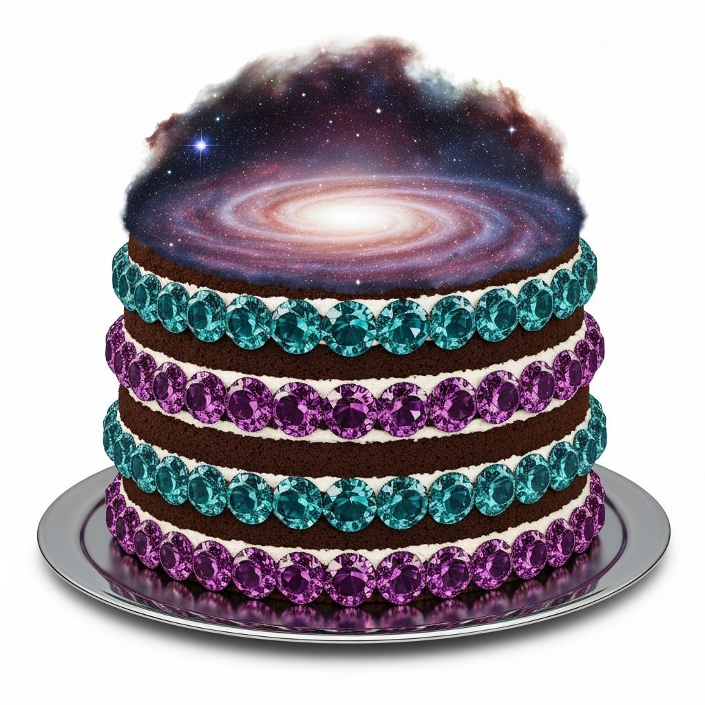 Gemstone Chocolate Cake with Cosmic Frosting