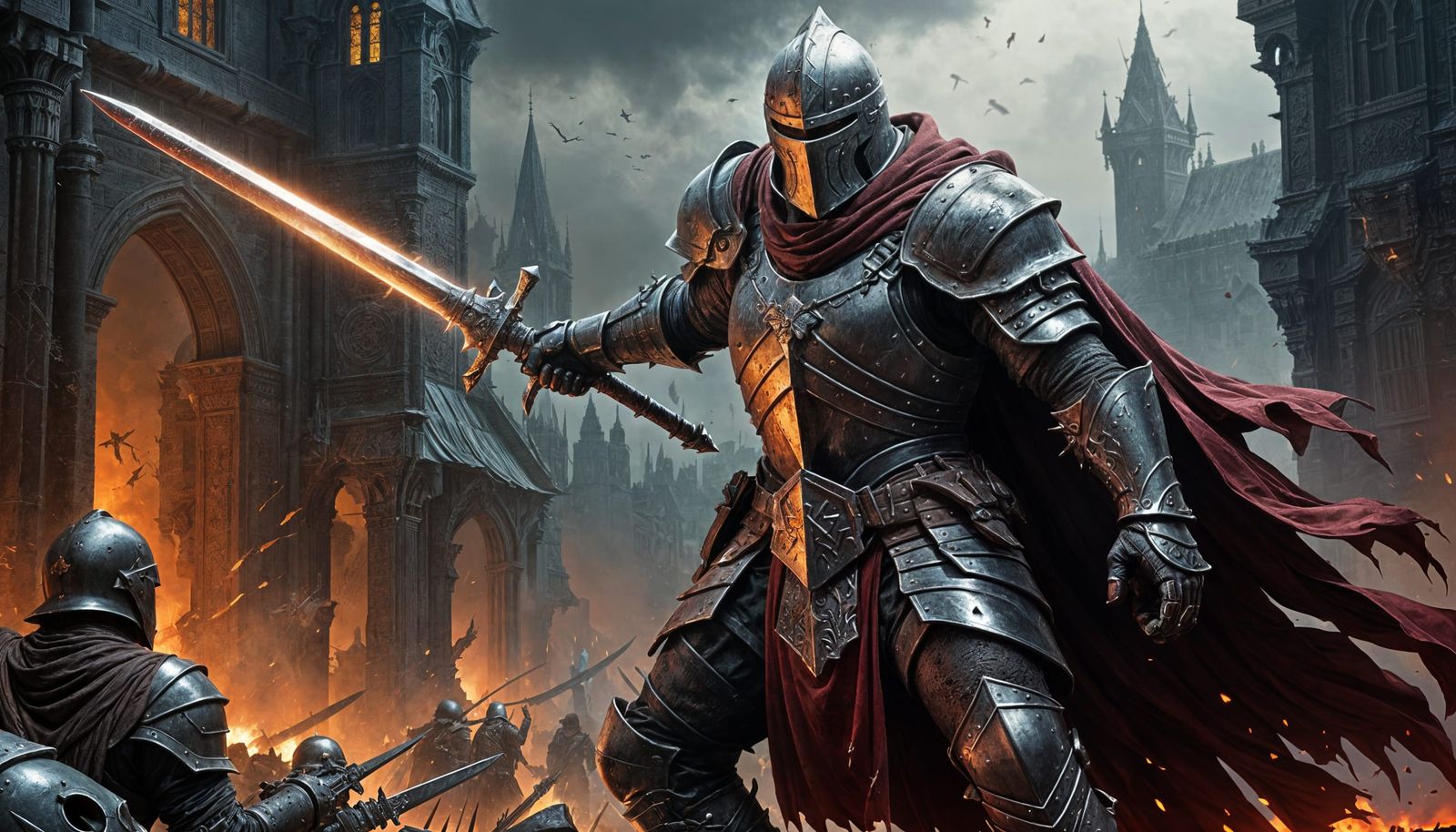 Knight Battles for Throne in Ruby City Streets