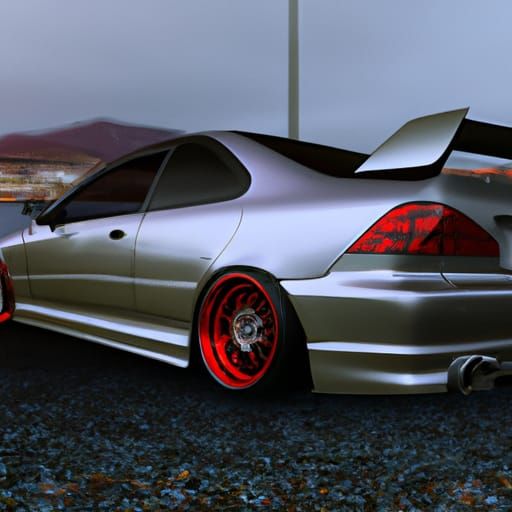 Tuned 1999 Honda Civic Prototype: 3D Digital Art