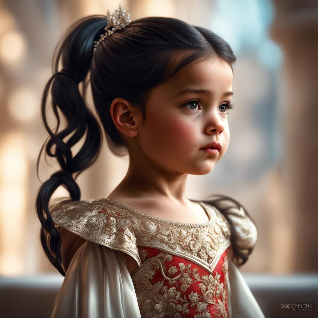 Italian Girl Portrait in Hyperdetailed Photography Style