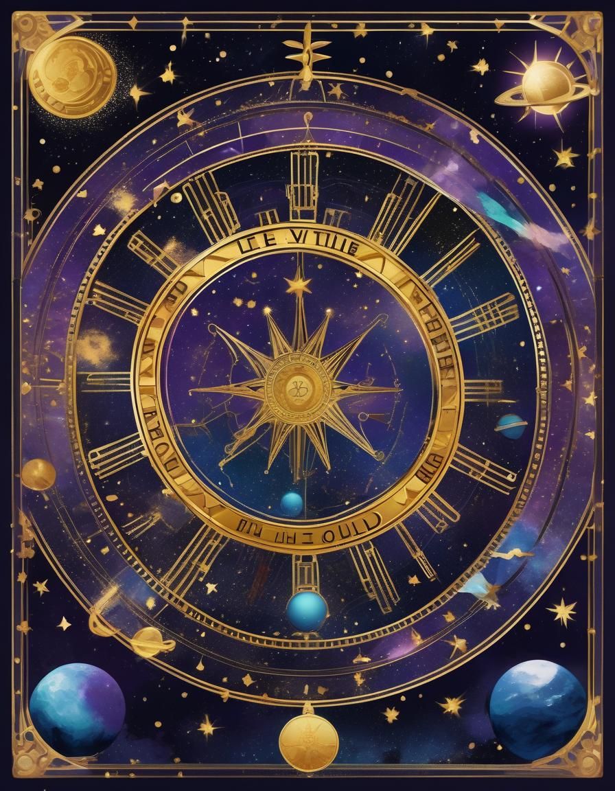 Wheel of Fortune Tarot Card in Space