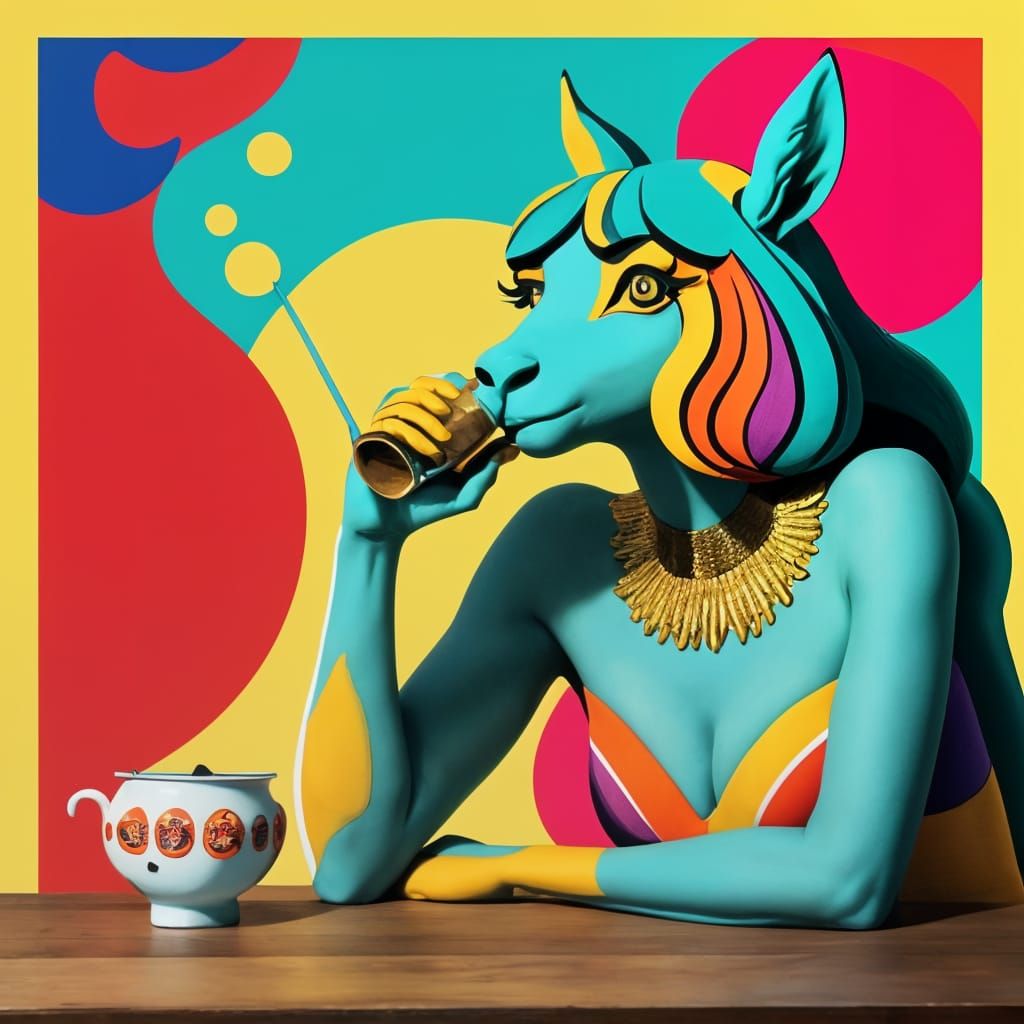 Centaur Sipping Tea: Baroque Meets Pop Art