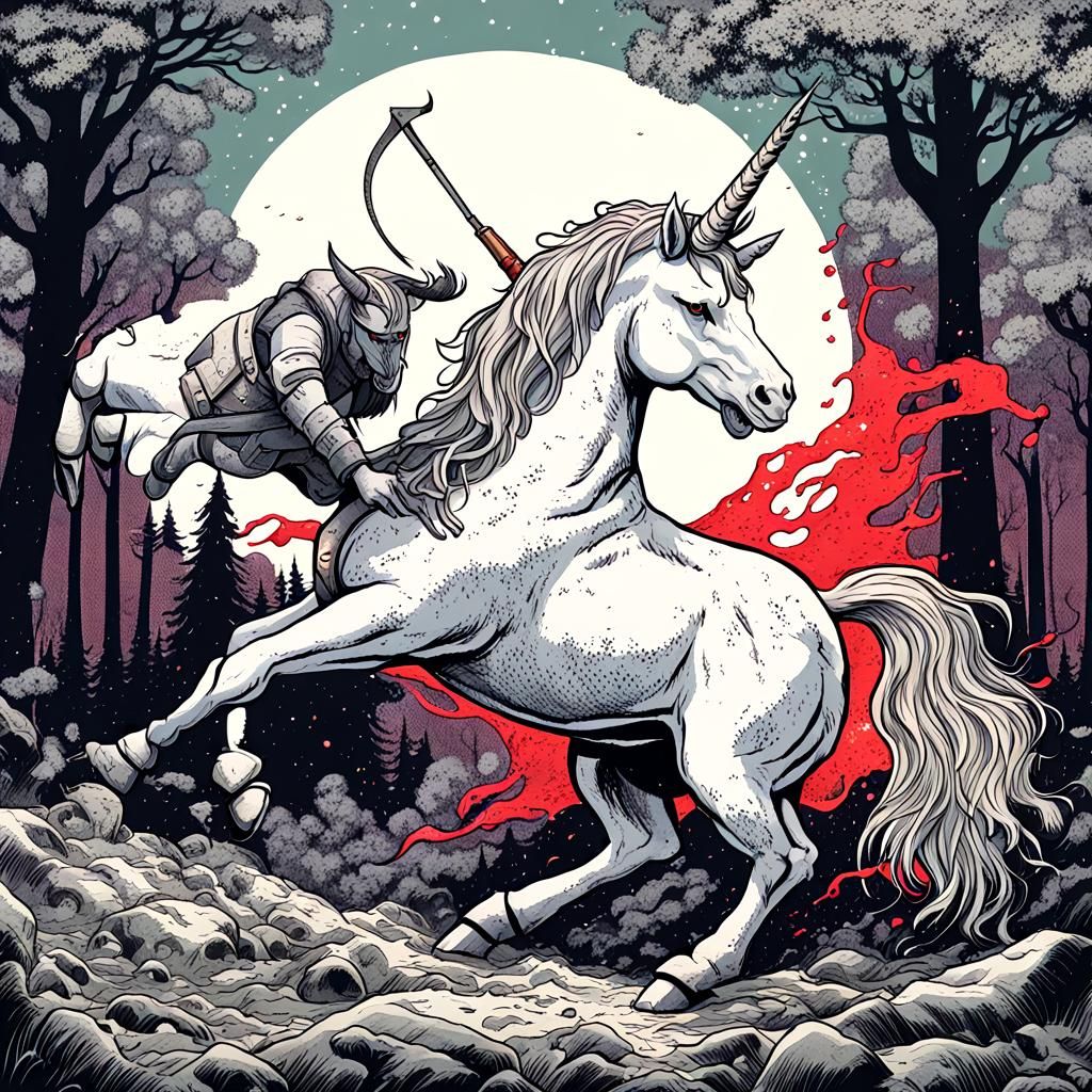 Evil Unicorn versus Bandersnatch Battle